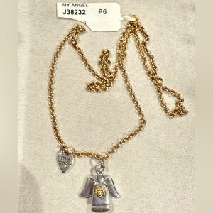 Brighton My Angel Two-Tone Retired Pendant Necklace NWT